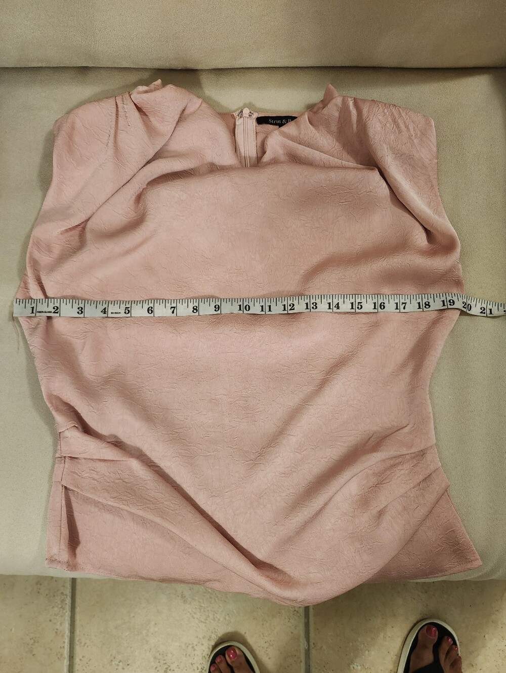 Sleeveless Draped Pink Cowl-Neck Top by Seven Dials - Picture 4 of 4
